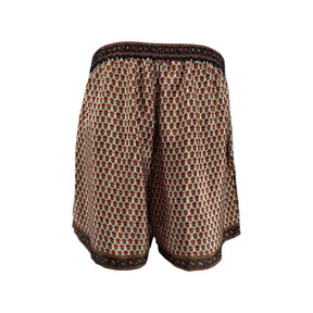 Embossed Botanic Crepe Shorts - Copper