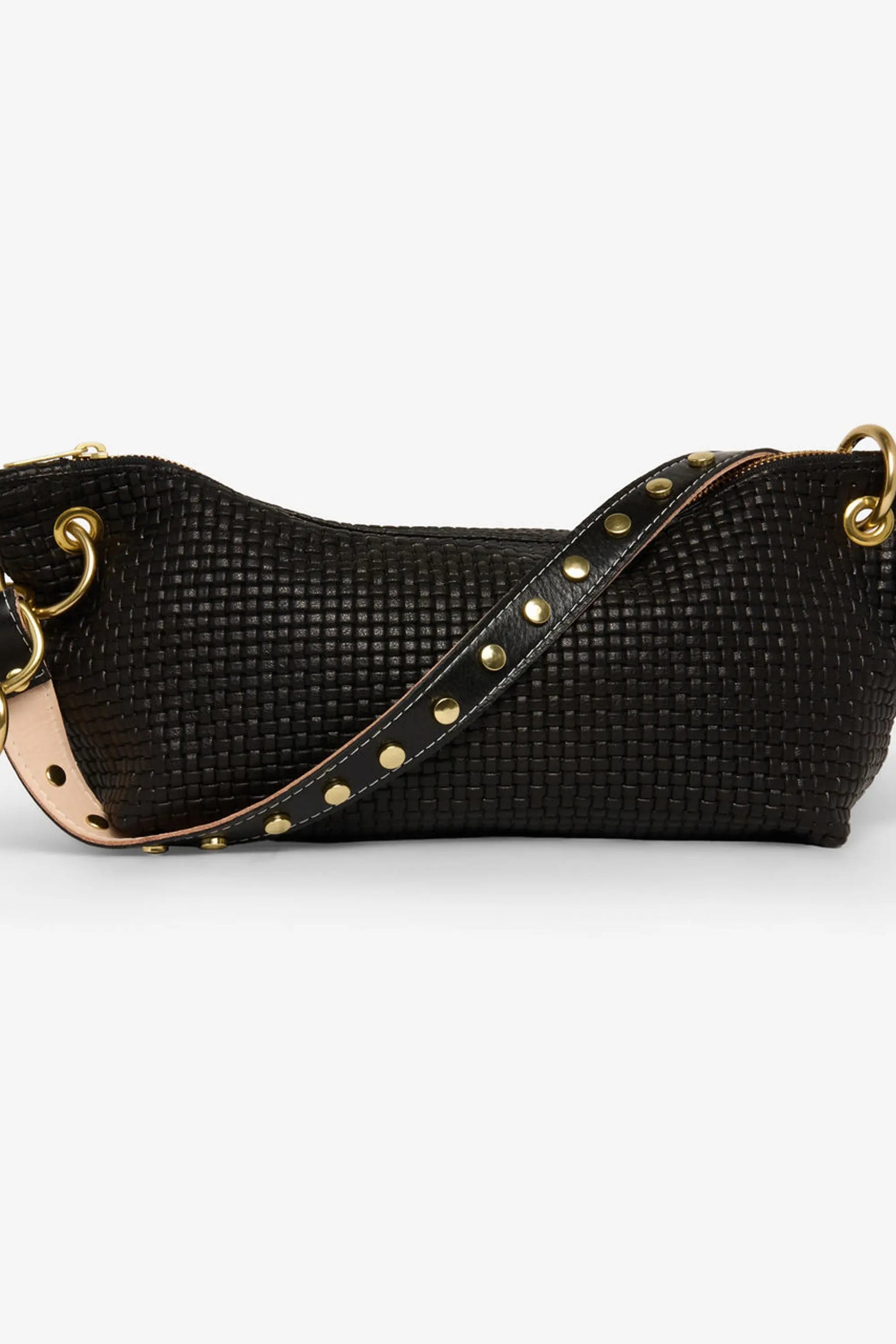 Leather Shoulder Bag in Embossed