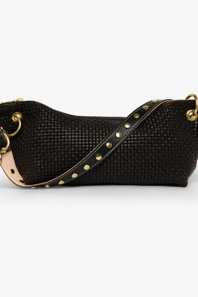 Leather Shoulder Bag in Embossed