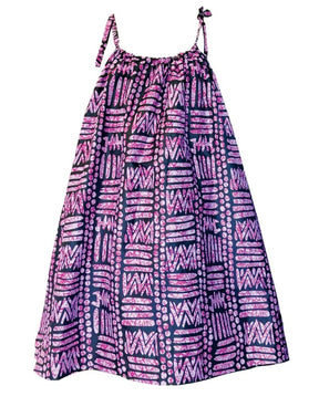 Ajah New Collection Drop2 - Gathered Spaghetti Strap Batik Mini Dress