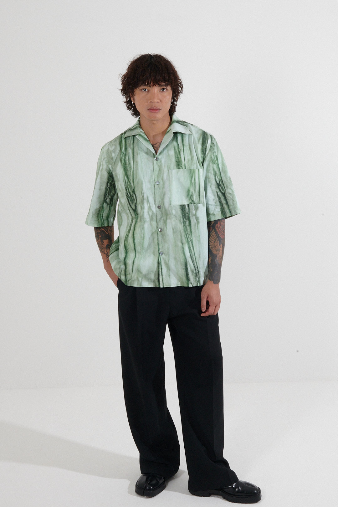 Yinka Green Sun-Faded Shirt