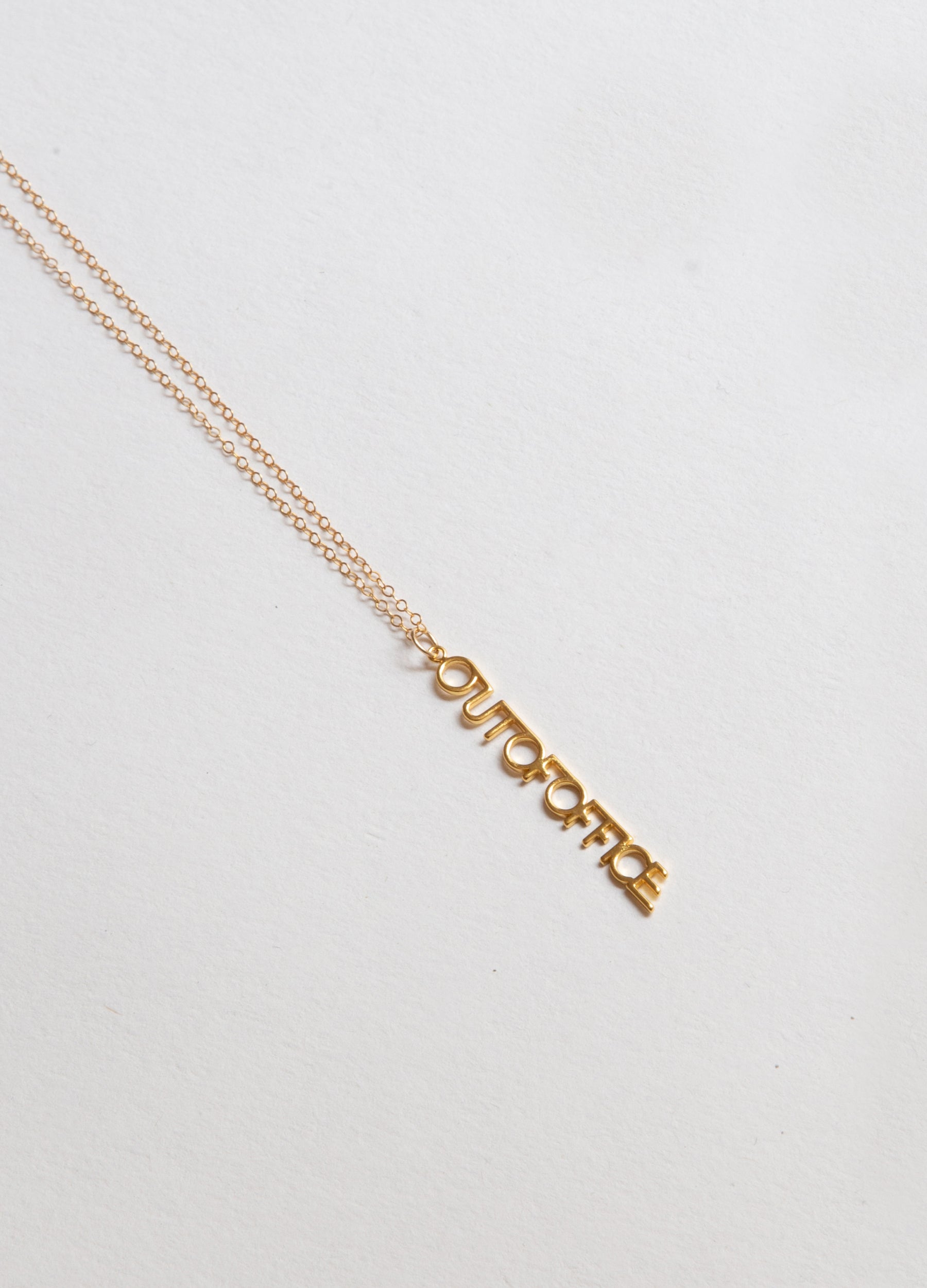 Out of Office Gold Charm Necklace