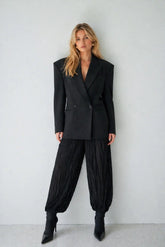 Tailored Double-Breasted Wool Blazer