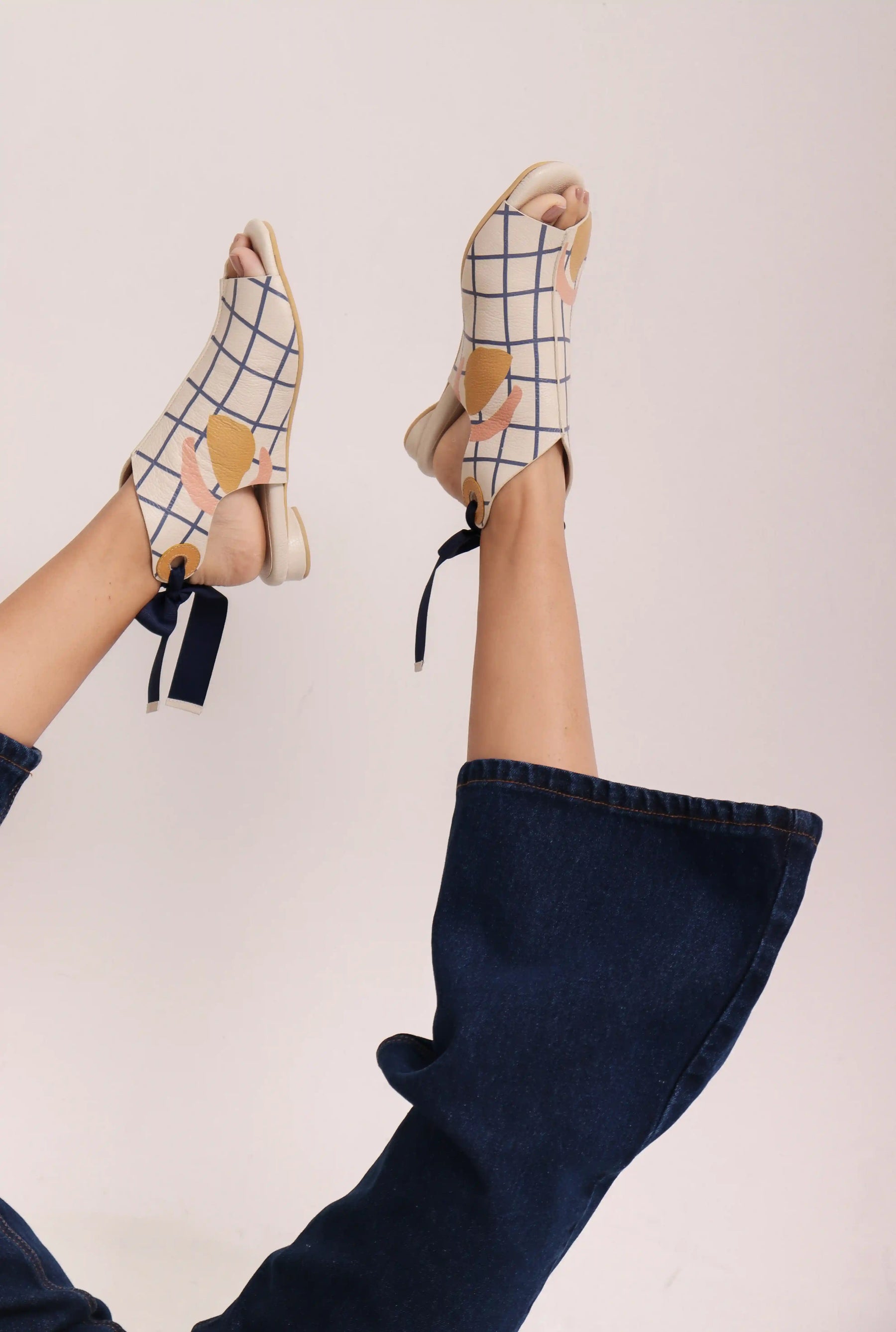 Matisse Leather Flat Print Sandals