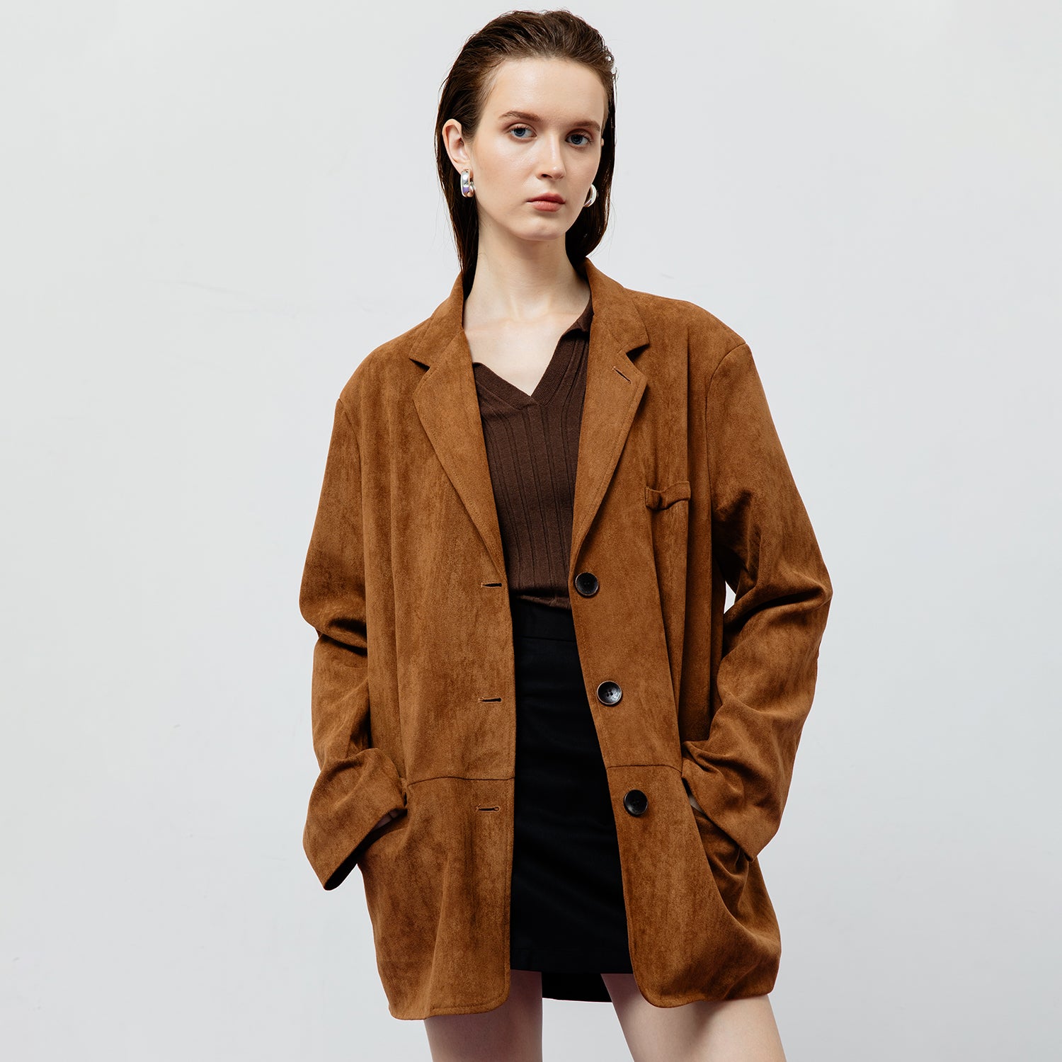 LENNOX SUEDE BLAZER JACKET