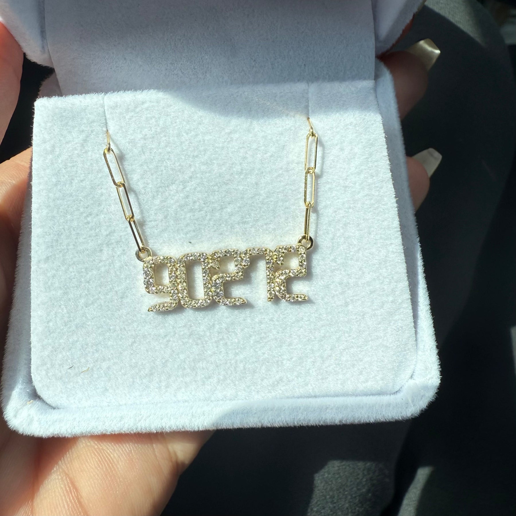 THE SIGNATURE “90272” DIAMOND NAMEPLATE NECKLACE