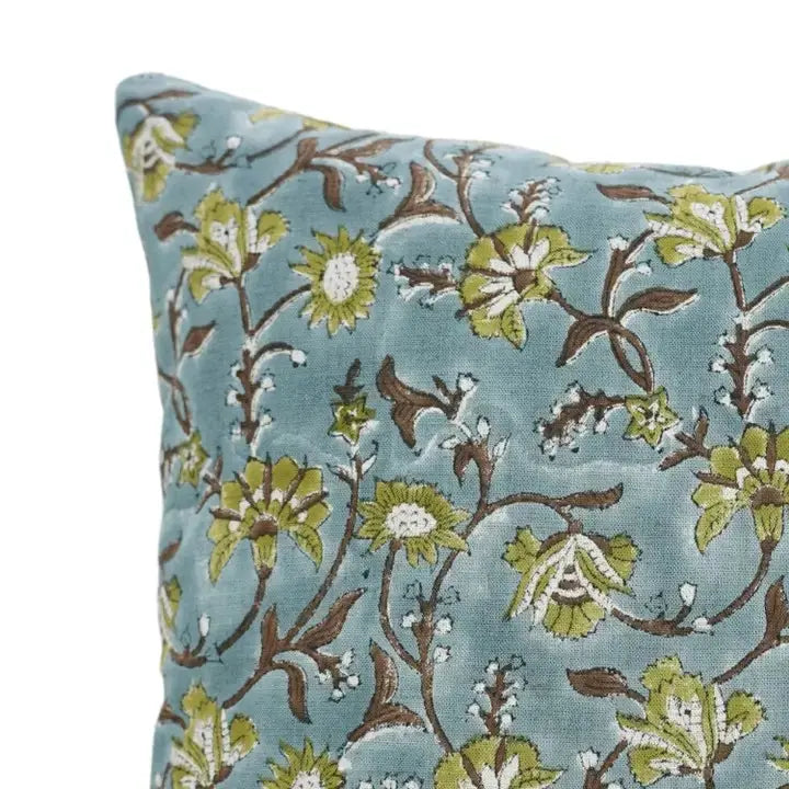 Stylsih Hand Block Printed Handmade Viscose Linen Pillow Cover - Nayaab