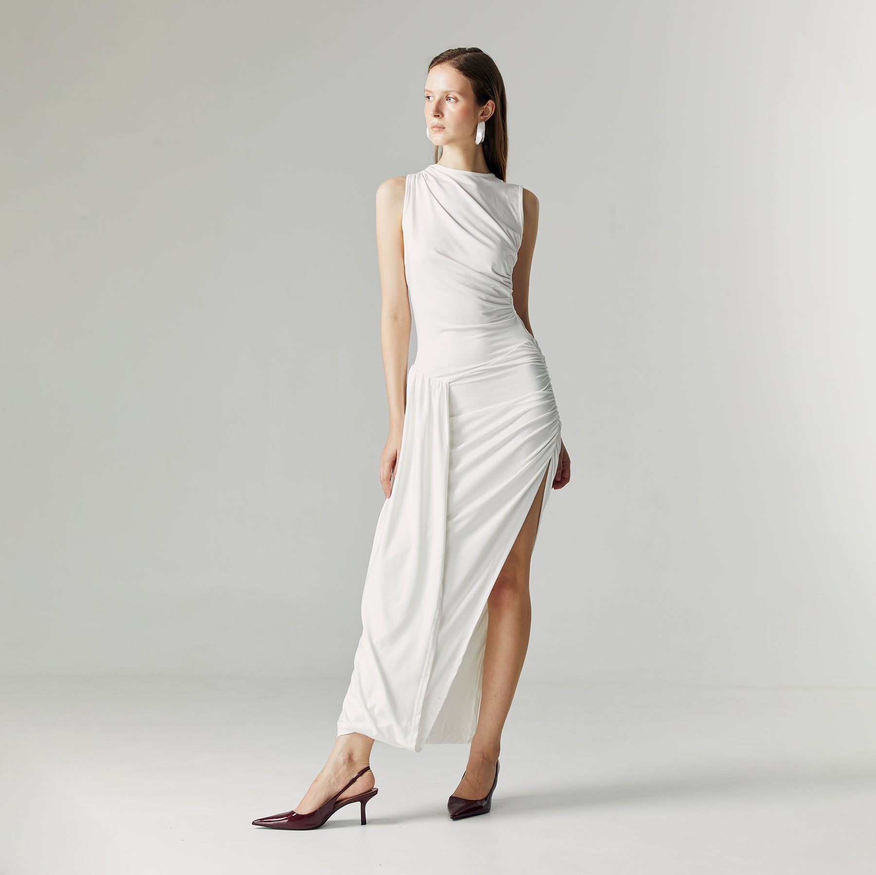 EVEL DRAPED DRESS