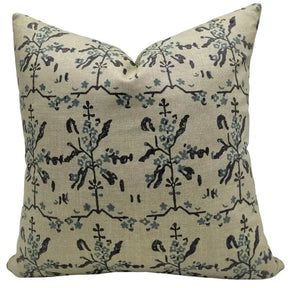 Indian Block Print Linen Blend Cushion Cover - Nakshatra