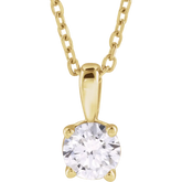 14K Gold 1 CT Lab-Grown Diamond 18" Necklace