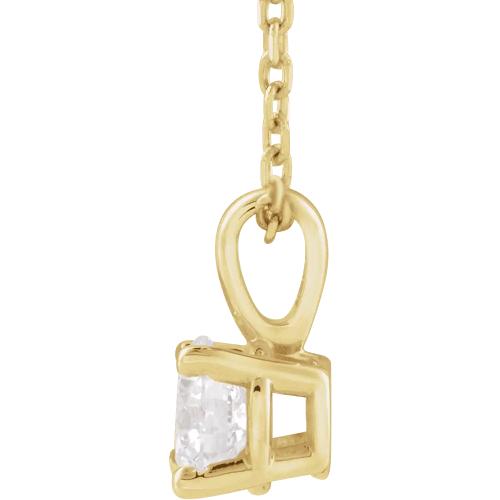 14K Gold 1 CT Lab-Grown Diamond 18" Necklace