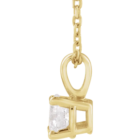 14K Gold 1 CT Lab-Grown Diamond 18" Necklace