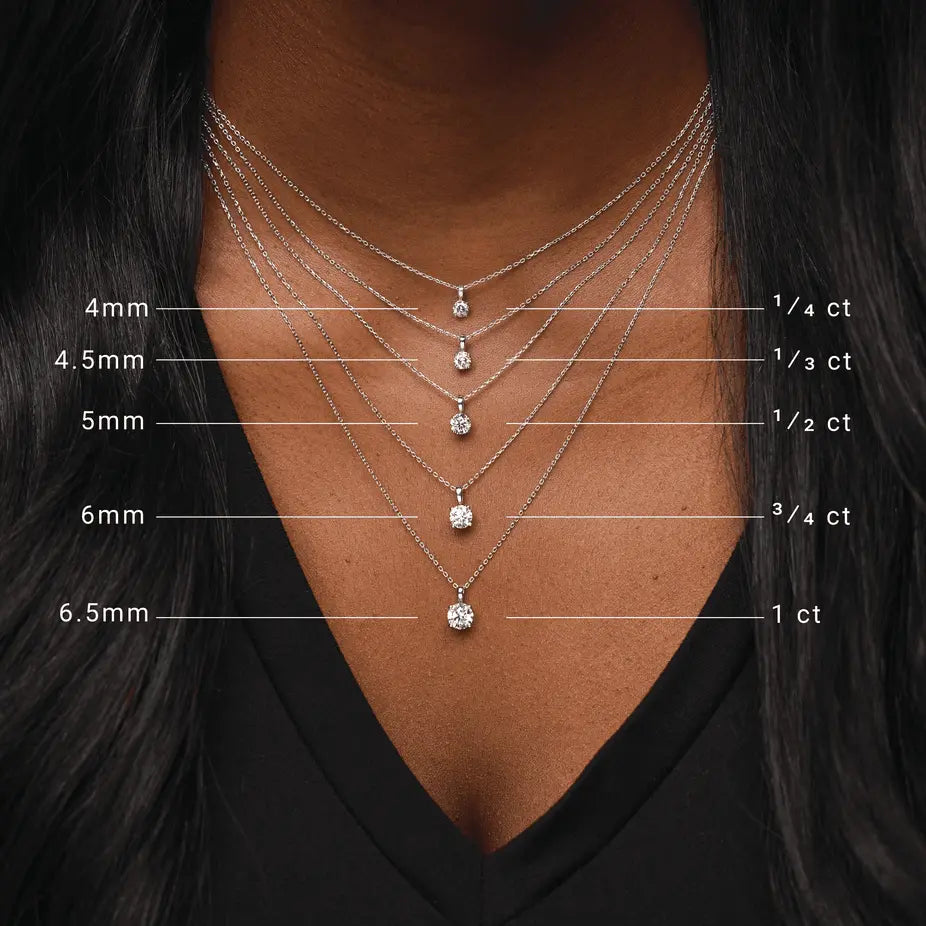 14K Gold 1 CT Lab-Grown Diamond 18" Necklace