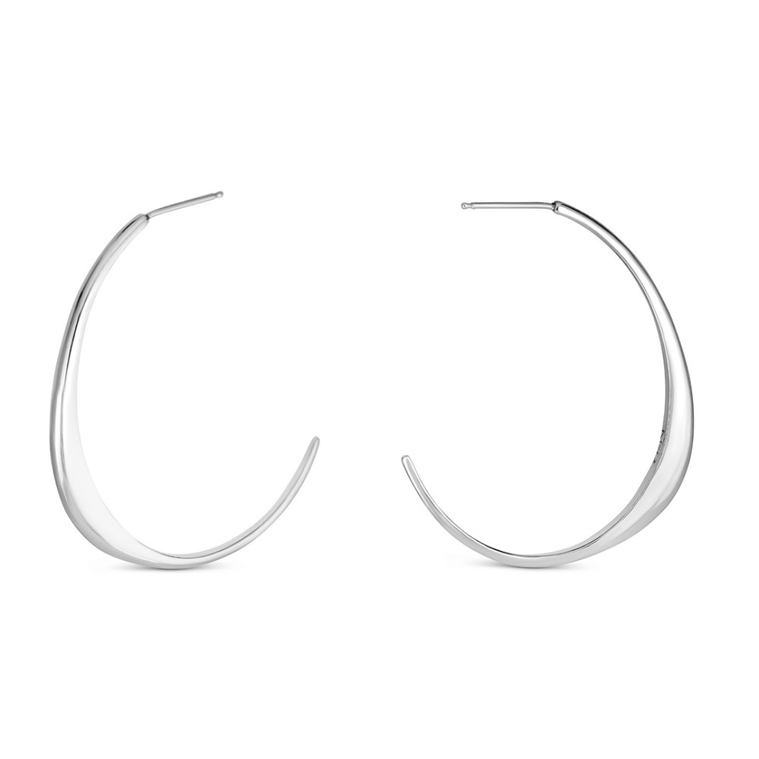 Hiba Hoops in Sterling Silver