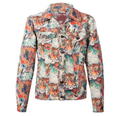 Tiger print denim jacket