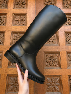 Bergen Riding Boot in Smooth Calf Leather (Wide Calf)
