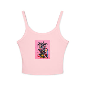 Colorful Art-Inspired Women's Spaghetti Strap Tank Top, Summer Fashion, Festival Wear, Perfect for Casual Outings, Gift for Art [...]