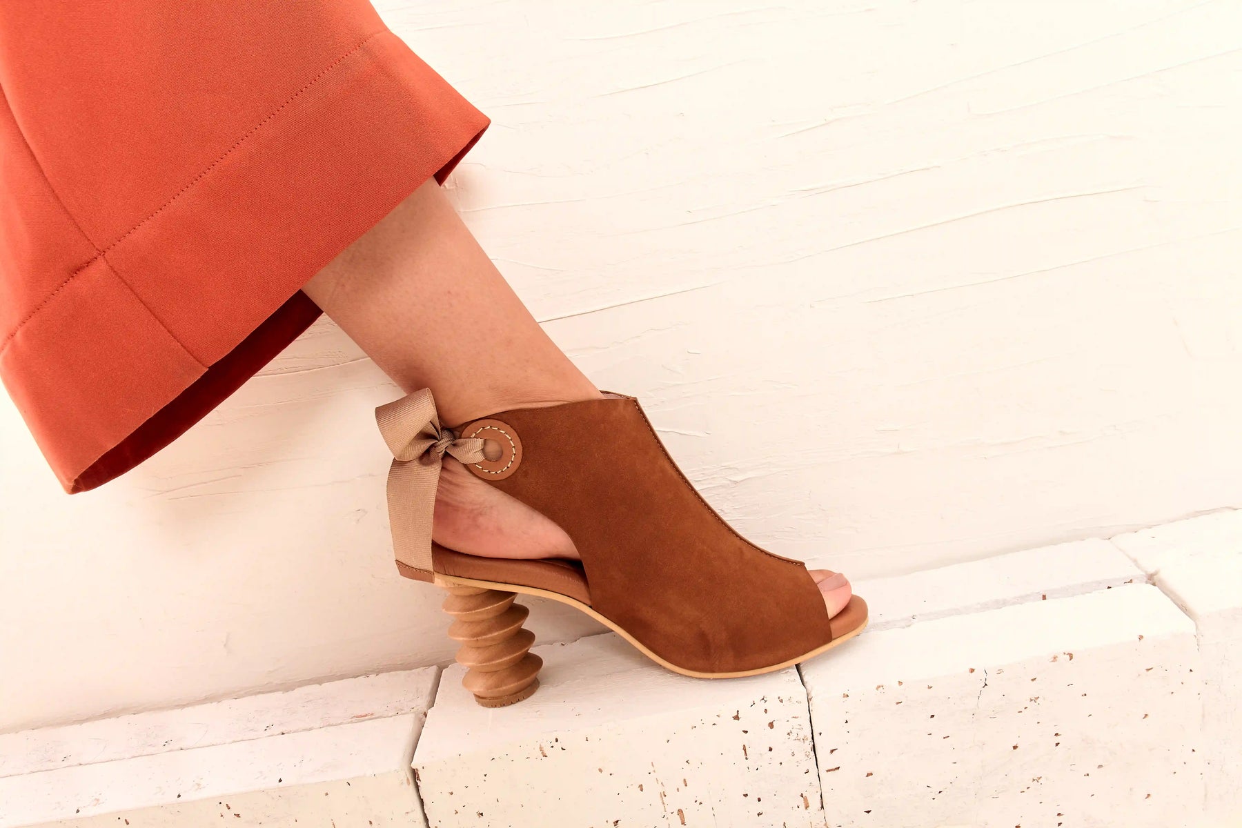 Matisse7 Honey Leather Sculptural Heel Bootie Preorder