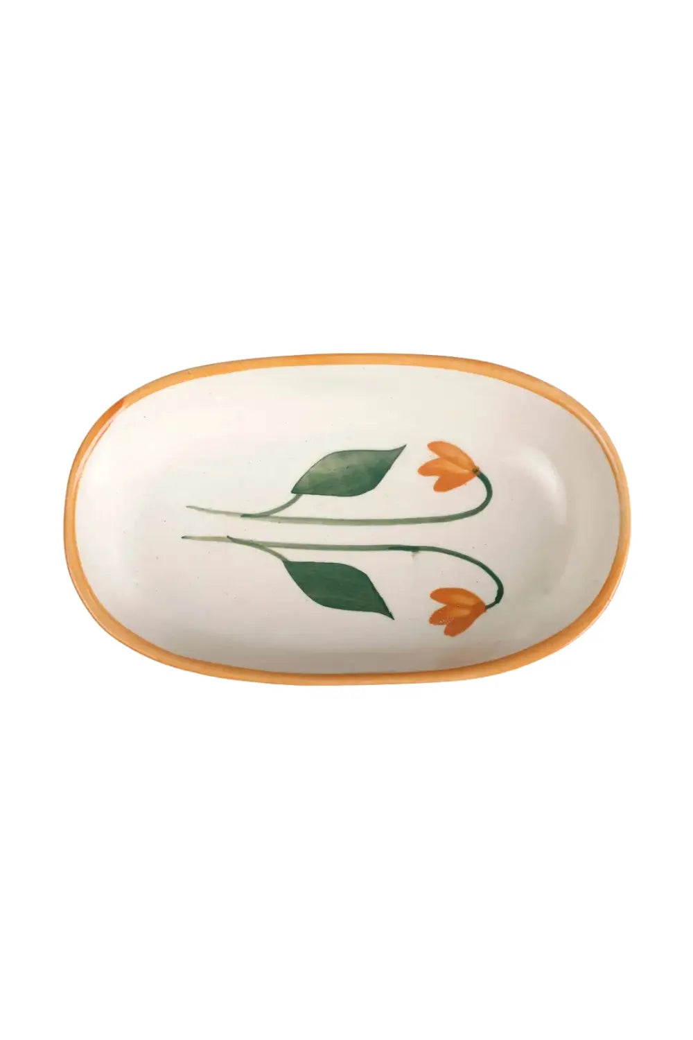 Handmade Ceramic Serving Bowl - Amber , 1.5 X 8 X 4 Inches (set Of 2)
