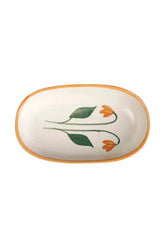 Handmade Ceramic Serving Bowl - Amber , 1.5 X 8 X 4 Inches (set Of 2)