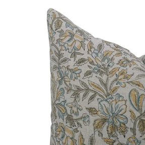 Traditional Indian Block Printed Pure Linen Pillow Cover- Kudrat