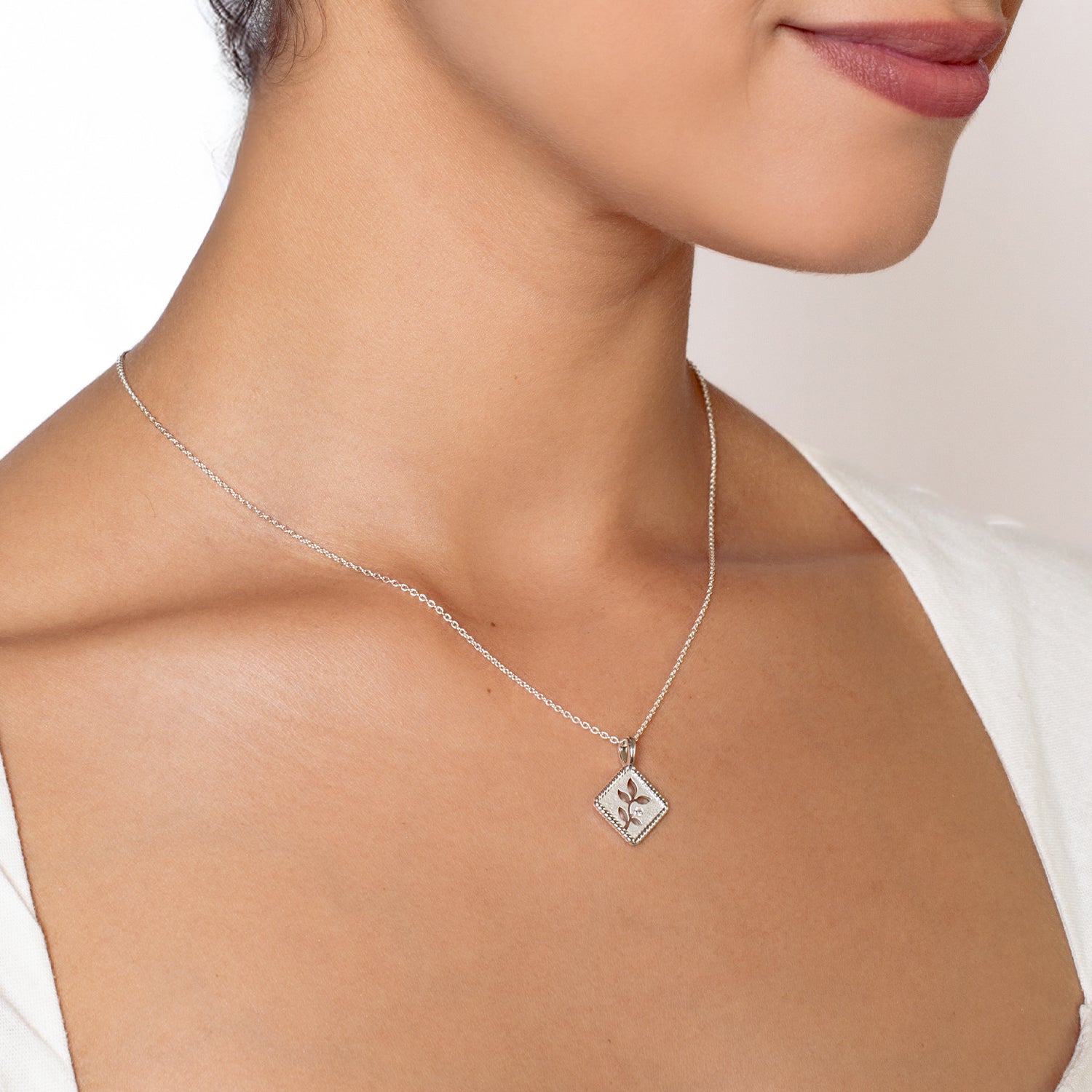 Olive Leaf Pendant Necklace