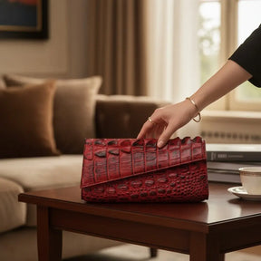 Luxe Artisanal Crocodile Leather Handbag | An Heirloom of Elegance KolleenBoutique