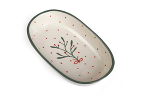 Handmade Ceramic Serving Bowl - Mist , 1.5 x 8 x 4 Inches - Set of 4