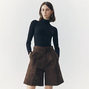 Jett Suede Bermuda Shorts Pants