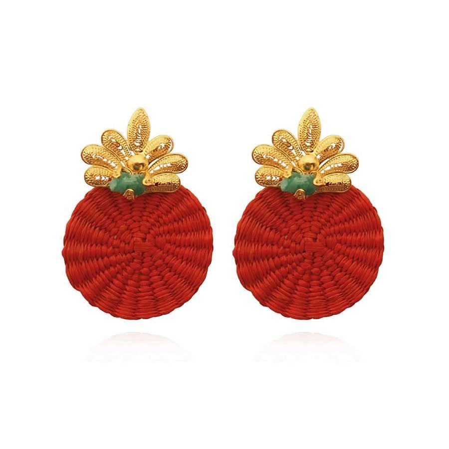 IRACA EMERALD CROWN EARRINGS