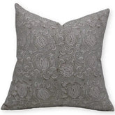 Decorative Handmade Block Print Thick Cotton White Pillow Cover - 6 Kamal