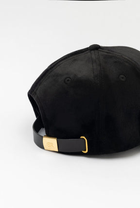 Queens Velvet Baseball Cap - Black