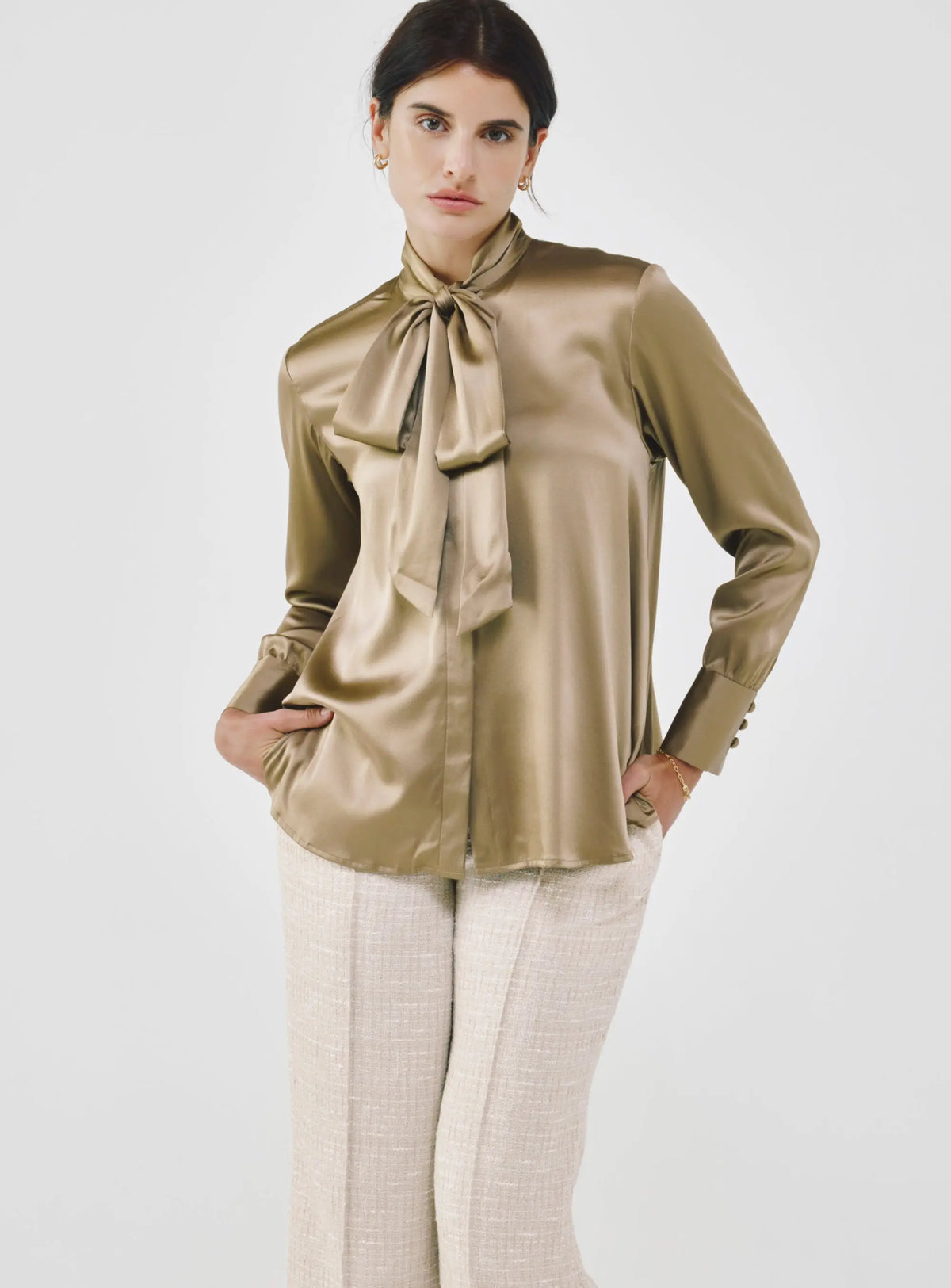 Silk Bow Blouse