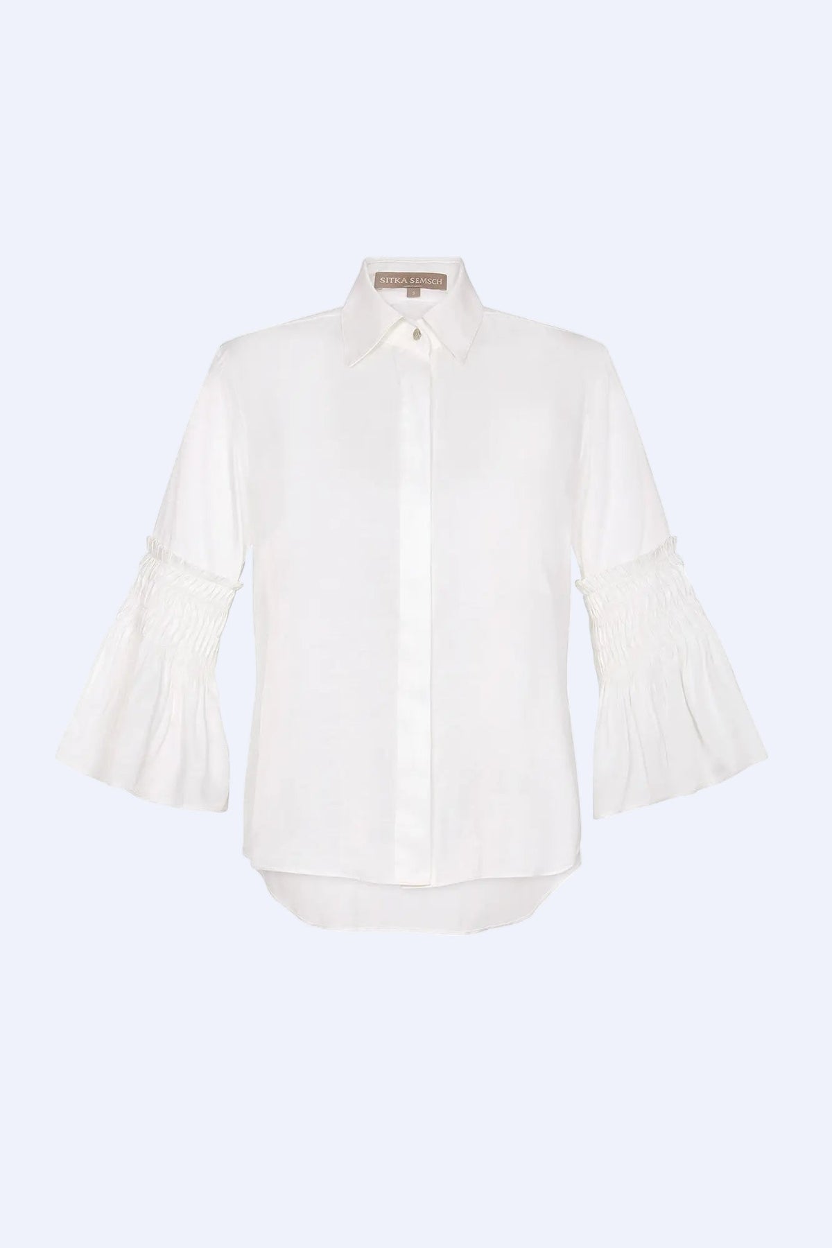 Fina Smocked Sleeve Blouse | Off White