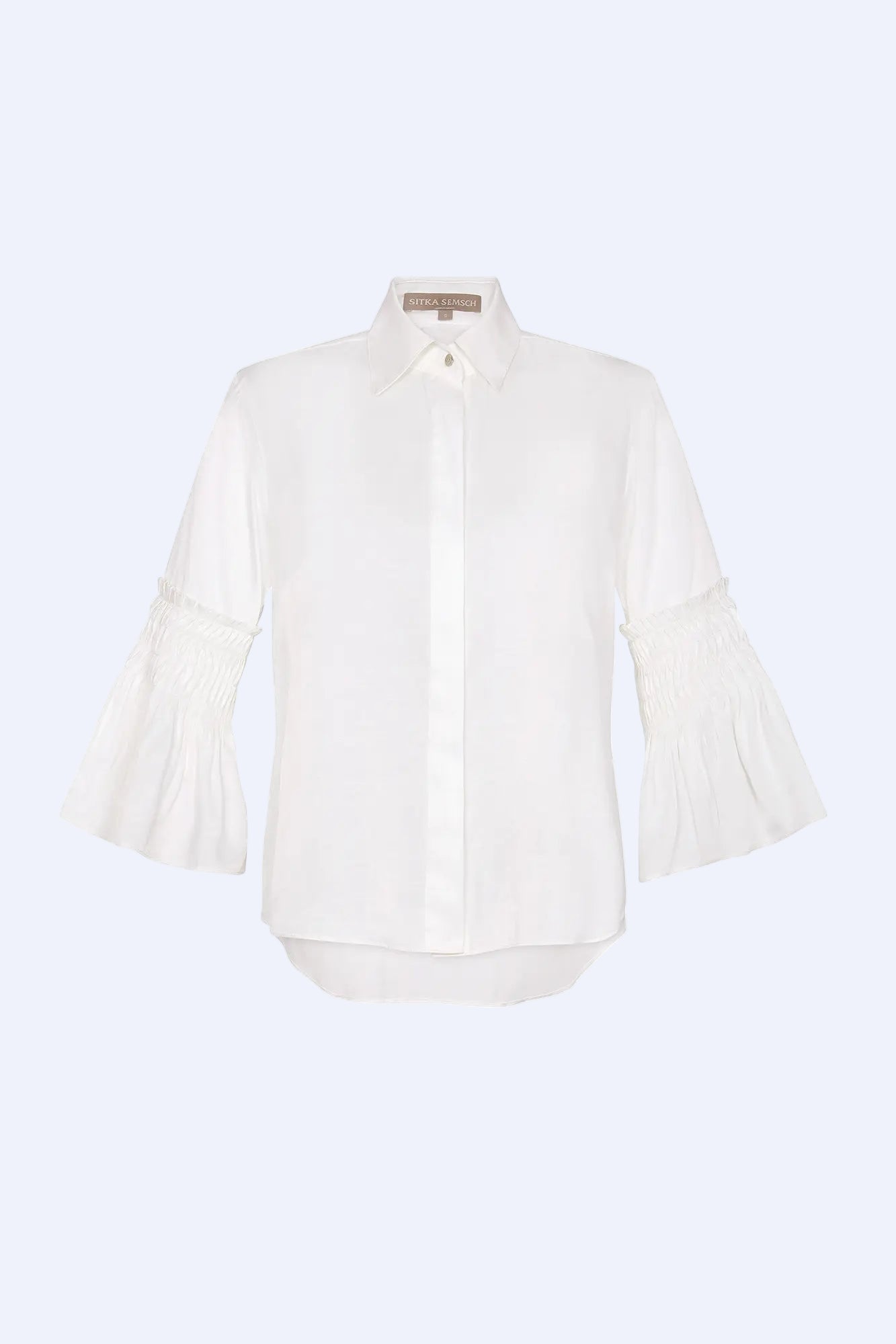Fina Smocked Sleeve Blouse | Off White