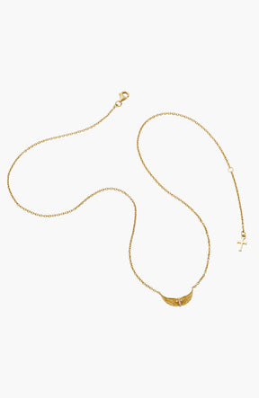 Divine Wings Mini Cross Necklace
