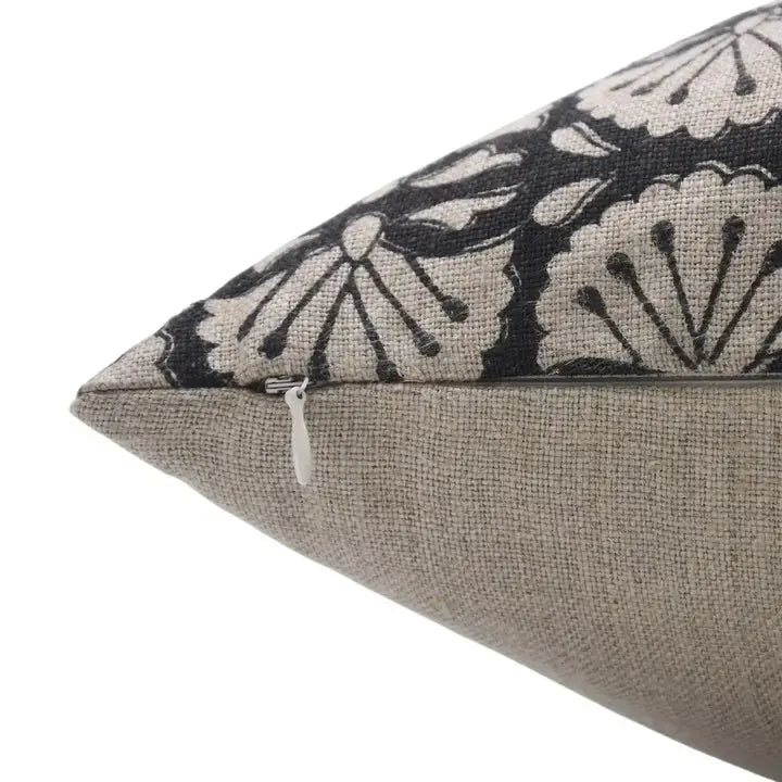 Handmaade Design Block Thick Linen Cushion Cover - Bijhni