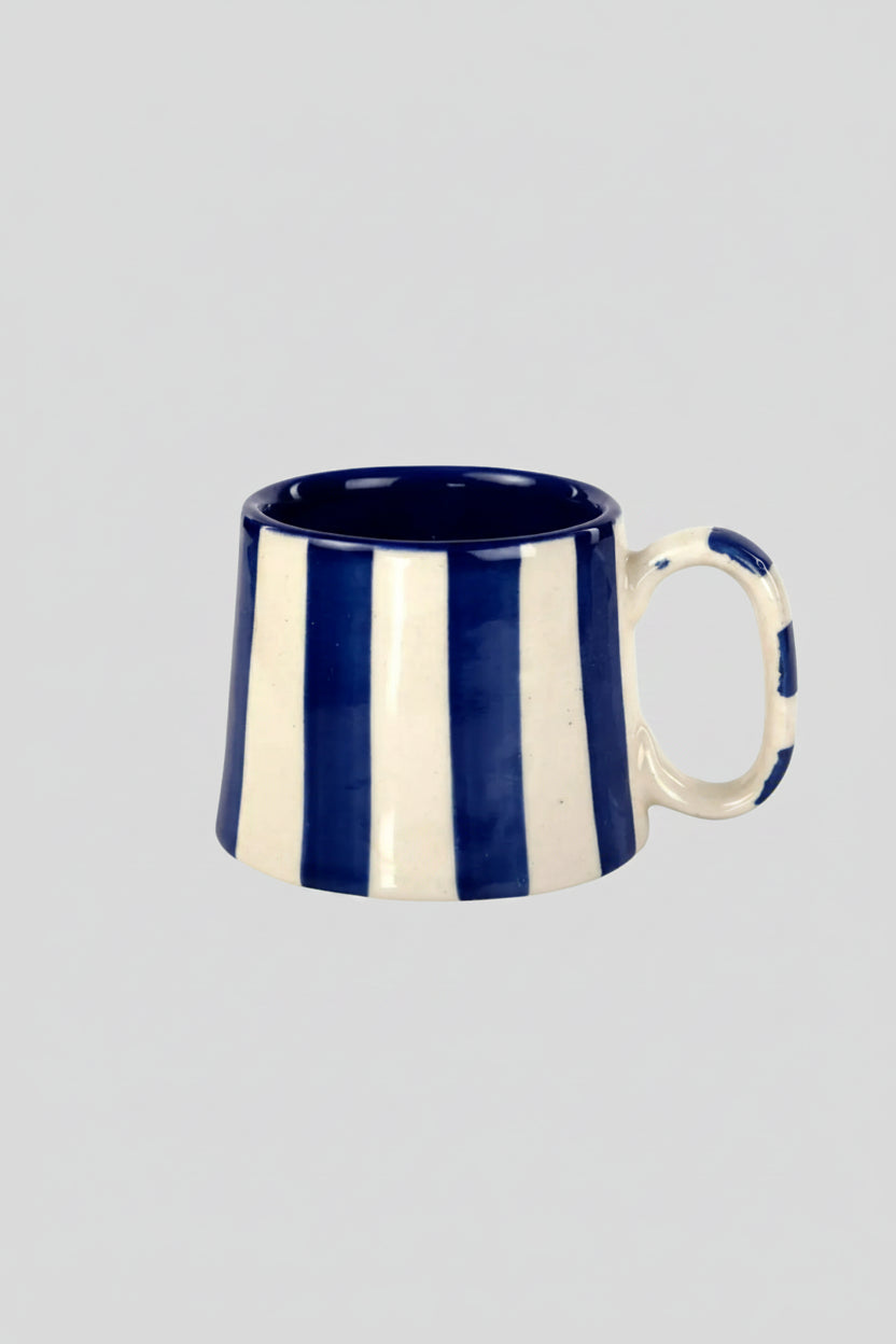 Ceramic Striped Coffee Cup Set - 220ml