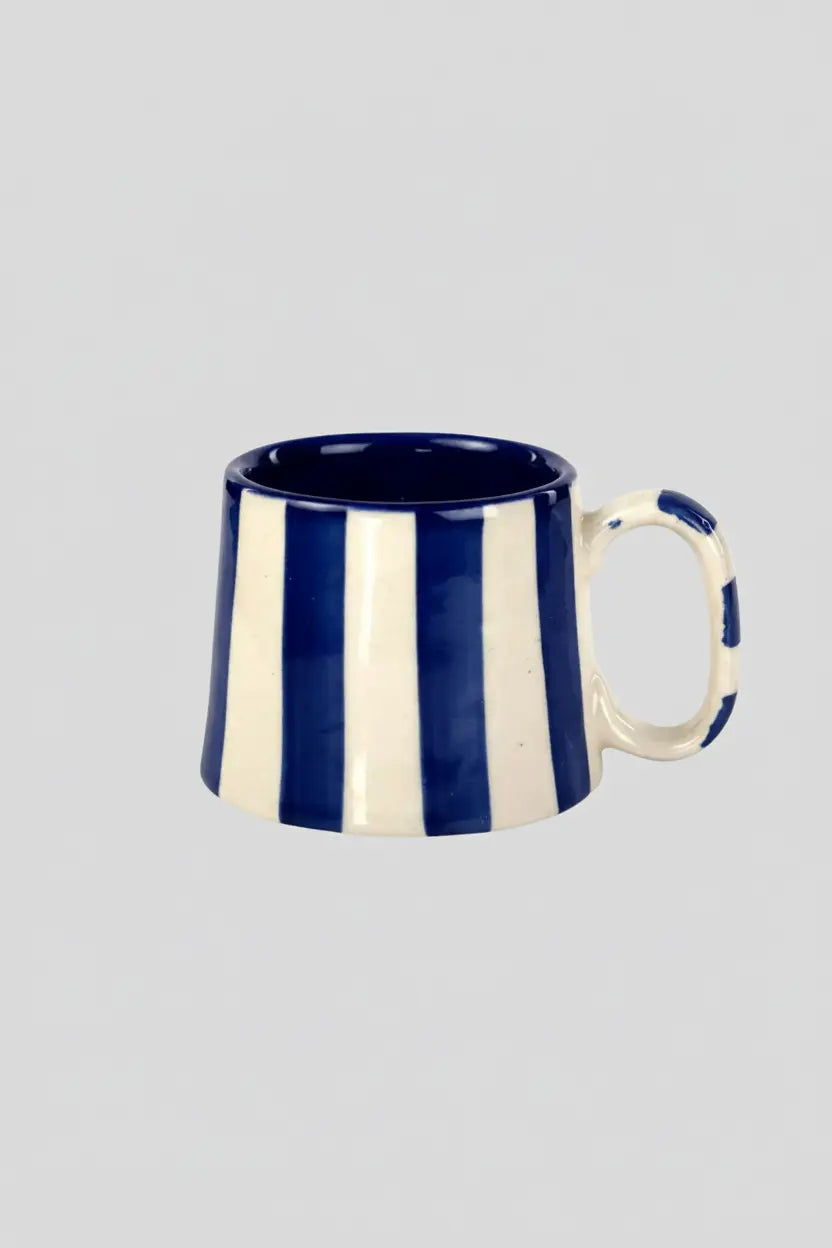 Ceramic Striped Coffee Cup Set - 220ml