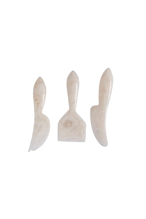 Resin Cheese Knife, Vanilla  (set Of 3)  - 6 Inches