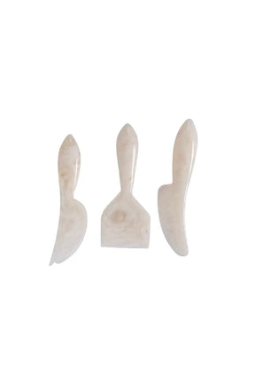 Resin Cheese Knife, Vanilla  (set Of 3)  - 6 Inches