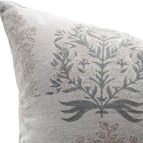 Indian Hand Block Printed Design Pure Linen Pillow Cover - Vrindavan