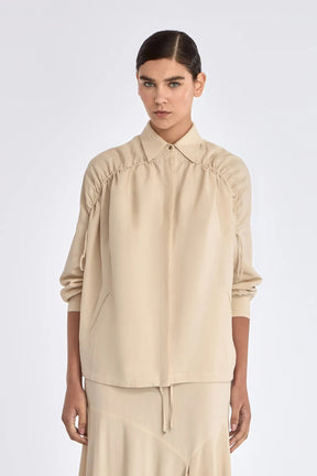 Ailani Linen Blend Jacket | Ecru