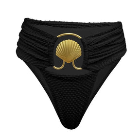 Seashell Bikini Bottom - Black