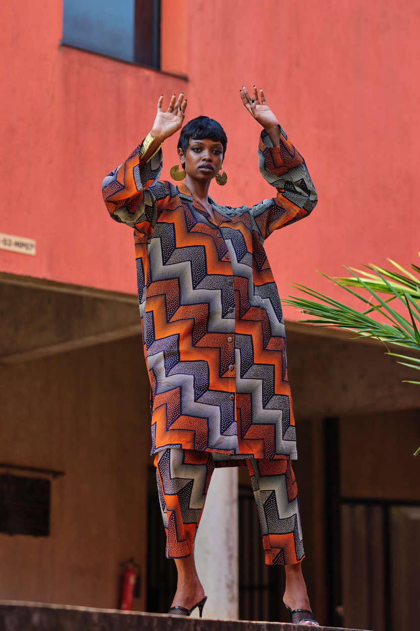 The Chevron Oversized Tunic Dress