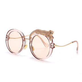 Leopard Round Frame Sunglasses
