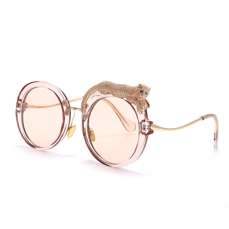 Leopard Round Frame Sunglasses