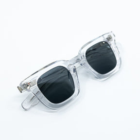 Zid Sunglasses with Clear Frame & Black Lens
