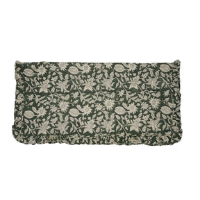 Classic Indian Block Print Pure Linen Frill Napkins Set of 4 - Manikarnika