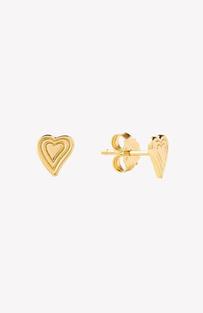 Emanate Love Heart Stud Earrings